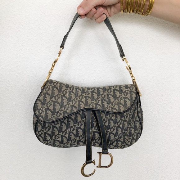 Dior Handbags - Vintage Christian Dior Double Saddle Bag